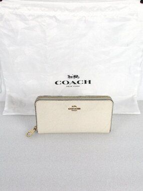 COACH ZIP AROUND LEATHER WALLET